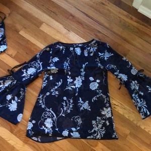 White House Black Market Camisole with Sheer Tunic